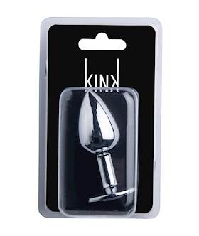 Kink Range Alloy Love Heart Gemmed Butt Plug - 3.2 Inch